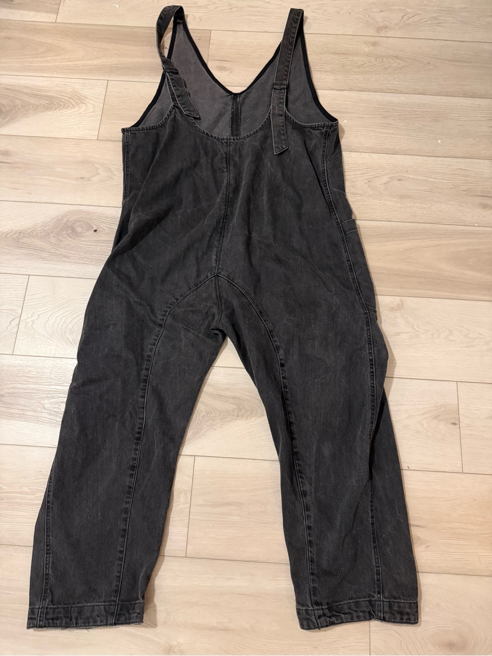 Free People Women’s High Roller Jumpsuit Jeans - Mineral Black Denim - Picture 13 of 16